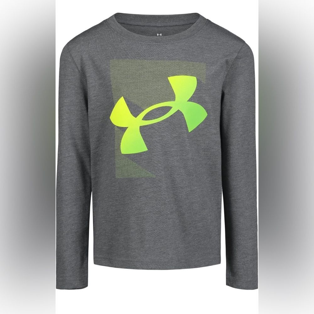 NWT Under Armour Boys' Gray Long Sleeve Shirt Crewneck Size 4 Active Activewear